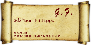 Góber Filippa névjegykártya